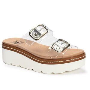 NiB Dirty Laundry Women Samus Adjustable Clear Vinyl Sandals Size 9 M $80 RY1359